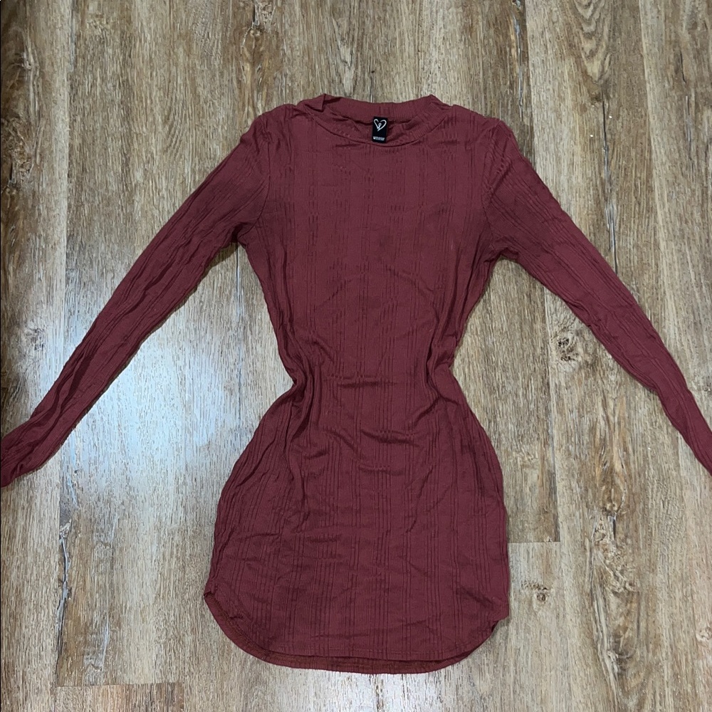 Windsor Burgundy Long Sleeve Dress